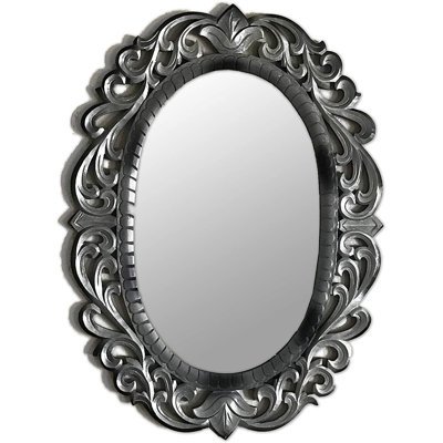 Wood Flat Wall Mirror