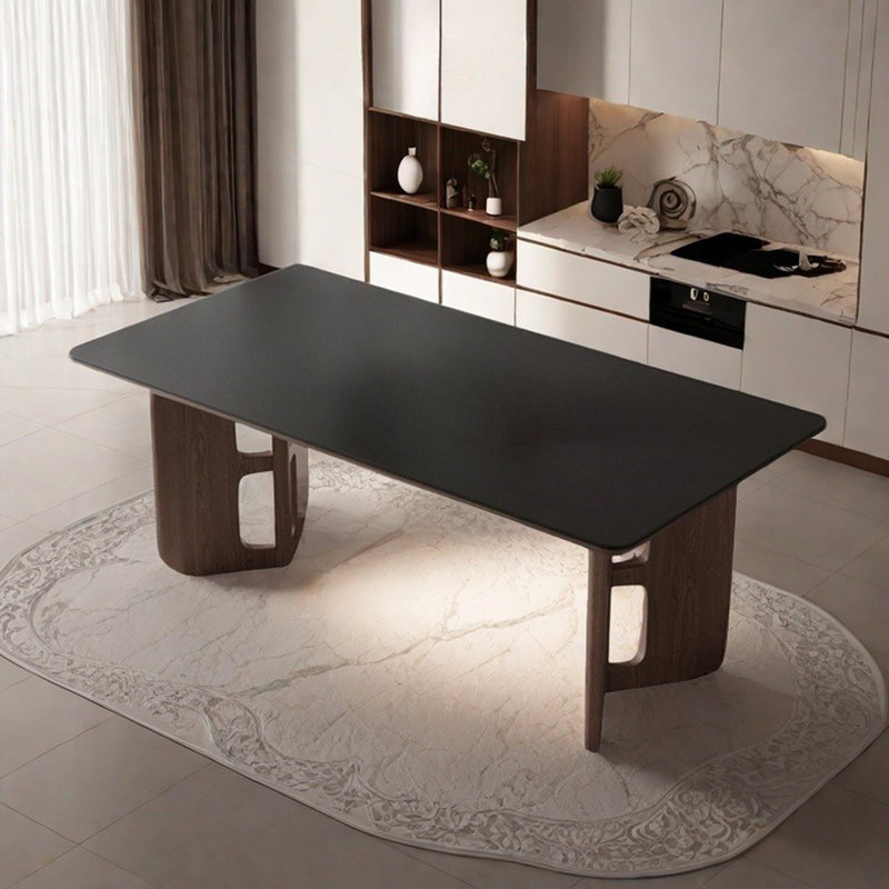 European modern simple rectangular dining table, 29.5"H x 70.8"L x 35.4"W