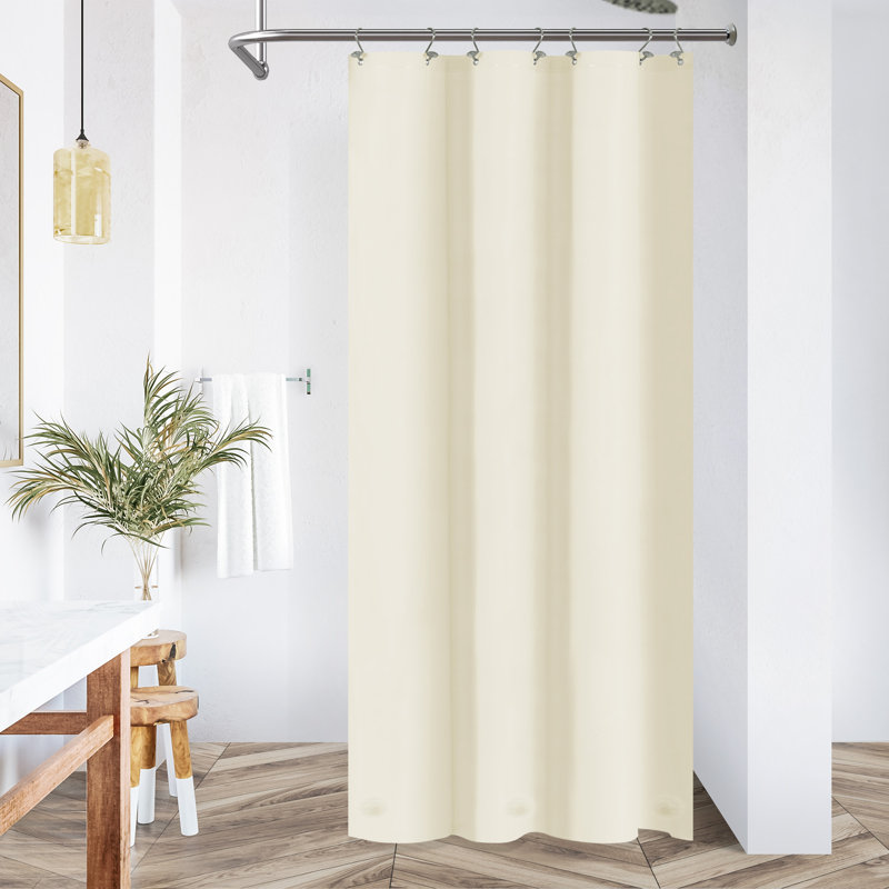 Doublure de rideau de douche imperméable légère en PEVA, Beige, H 72 po x l 36 po