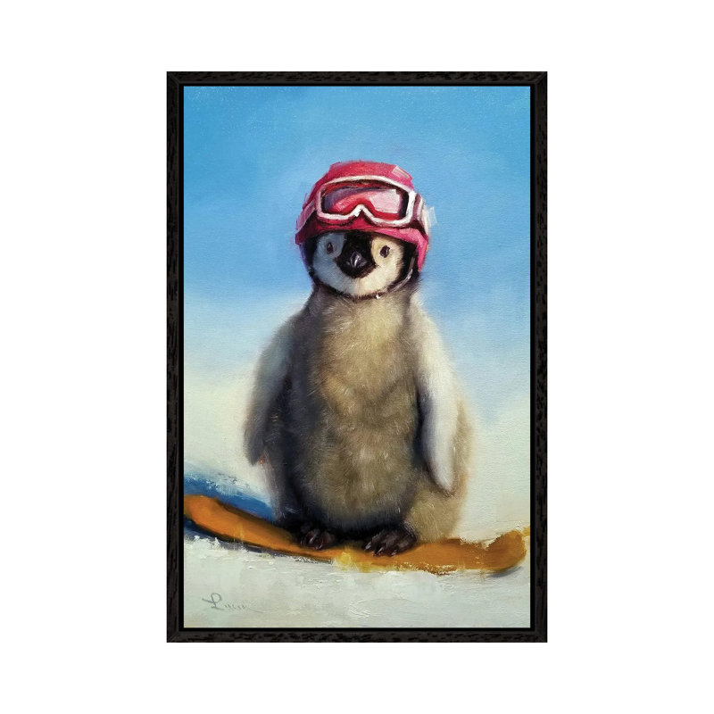Snowboard Chic 1 Piece Painting on Canvas, 66.04cm H x 45.72cm W x 3.81cm D, Black Framed