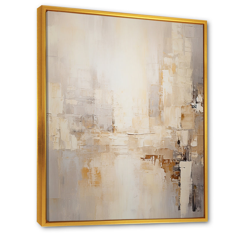 «Beys Skyscraper City Paint II», reproduction sur toile, Cadre flottant doré, H 40 po x l 30 po x P 1,5 po
