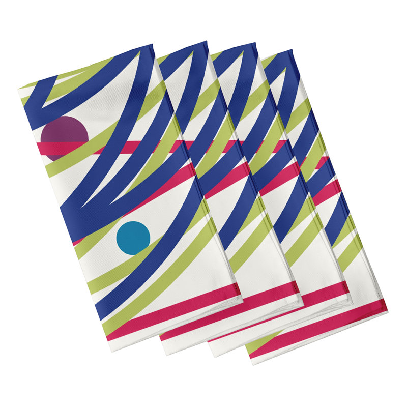 Lakelee Polyester Modern & Contemporary Napkins, Blue