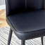 Ensemble de chaises modernes en polyuréthane - 2 pièces, le dossier a une conception verticale et lisse, des pieds en métal