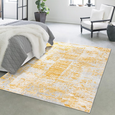Tapis jaune / gris Glenn