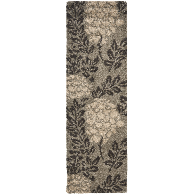 Chanhassen Shag Performance Floral Rug, Runner 2'3" x 9'