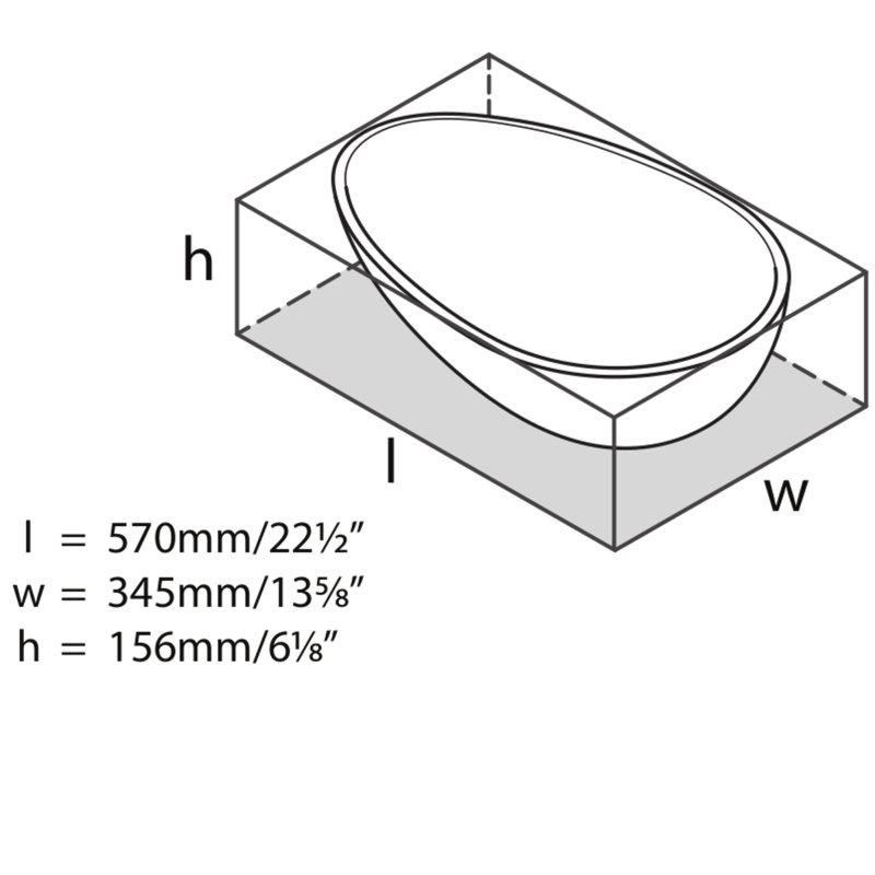Napoli Oval Vessel Bathroom Sink, Englishcast White