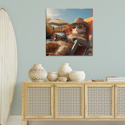 «Relaxing Cat Lounge Chair», art mural par RB