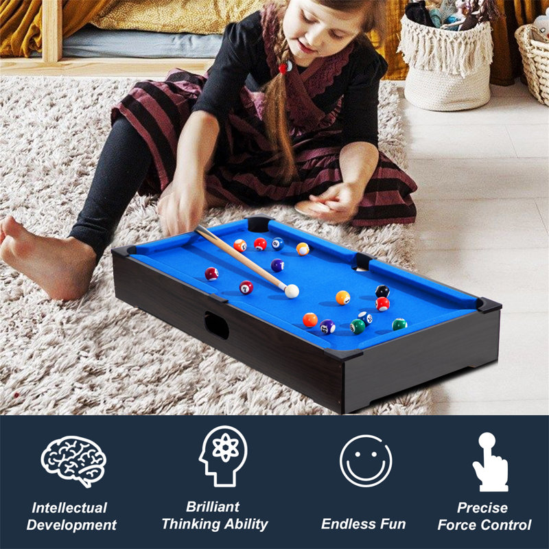 RayChee 27" Mini Pool Table Set, Tabletop Portable Billiards Game