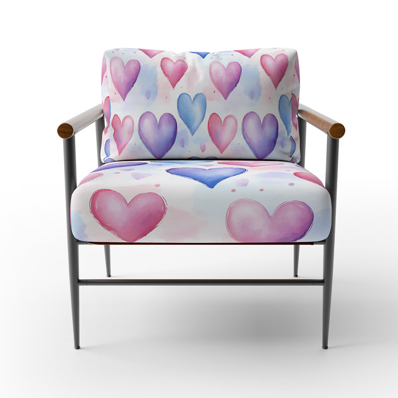 Fauteuil d'appoint Teens Love, Bras ronds bruns