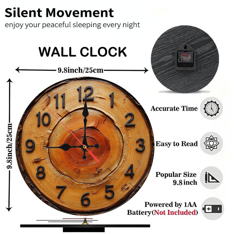 Horloge murale rustique