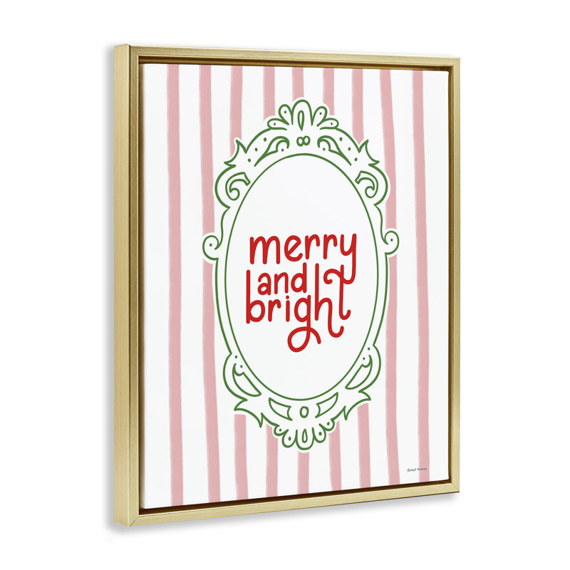 Cadre flottant Merry and Bright, H 21 po x l 17 po, Cadre flottant métallique doré