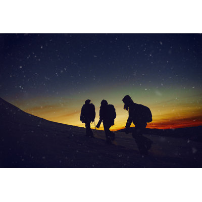 Hikers In The Sunset by Stock_colors - Print