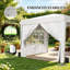 Auvents portables et pavillons de jardin (cadre inclus), abat-jour réglable en acier 10 x 10