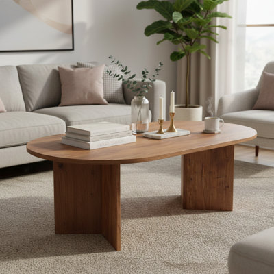 47'' Wide Oval Coffee Table