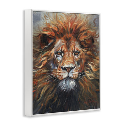 Visage de lion, estampe numérique, conception de David Stribble