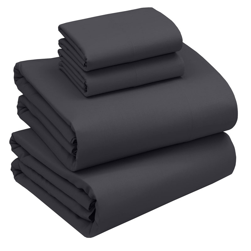 100% Cotton Sheets Sets Soft Crispy Percale Cooling Sheets 16 Inch Deep Pocket Bed Sheets, King Sheet Set with 2 Pillowcase