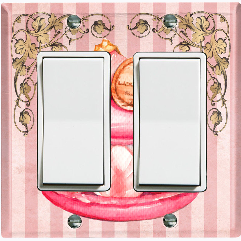 Plaque murale berçante à 2 bandes Rose Petal Macaron