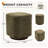 360-Degree Swivel Vanity Stool with Polyester Upholstery in Olive