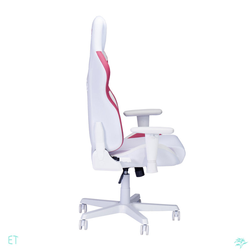 Fauteuil de jeu Techni Sport, Blanc / Rose, Blanc