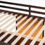 Lit mezzanine pleine grandeur avec rangement en bois de pin et tiroirs de bureau