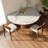 Extendable Dining Tables For 4 To 8 Rectangular To Round 31.15" To 53.15" Sintered Stone Kitchen Table-114217333