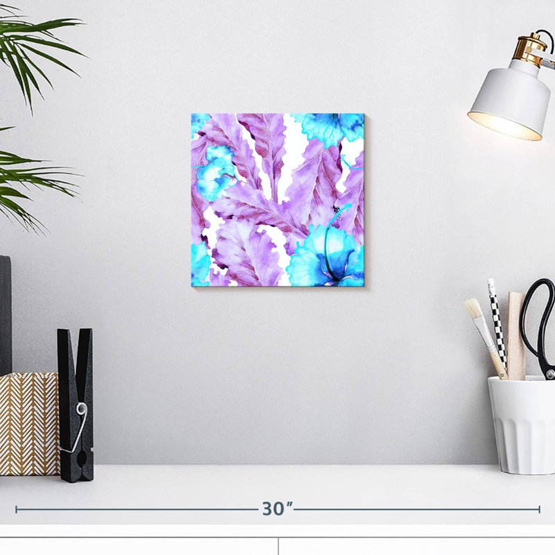 Hibiscus mauve et bleu Kerner, H 10 po x l 10 po