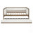 Upholstered Daybed With Trundle And Nailhead Trim, Wood Color, Perfect For Guest Rooms And Small Spaces