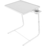 Adjustable TV Tray Table - TV Dinner Tray For Bed And Sofa, Comfortable Folding Table With 6 Height And 3 Tilt Angle Adjustments