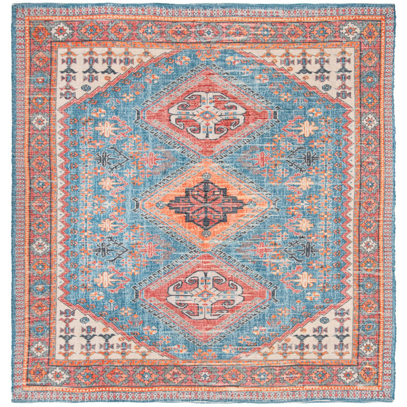 Joppatowne Hand Loomed Performance Oriental Rug, Square 6'