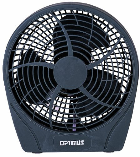 6" Black Adjustable Height Desk Fan with Two Speed