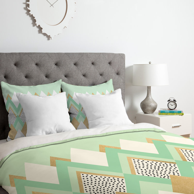 Elisabeth Fredriksson Polyester Geometric Shapes Duvet Cover, King Duvet Cover + 2 King Shams