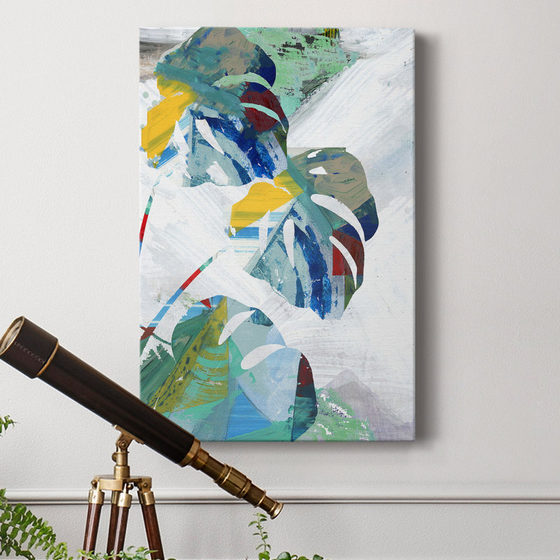 Monstera X - reproduction sur toile tendue, H 48 po x l 32 po x P 1 po