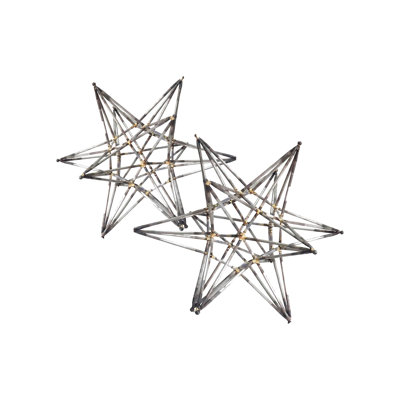 Ensemble de 2 accents Omak Star gris 8 po x 8 po x 8 po