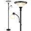 Lampe sur pied de 71 po de hauteur pour salon, lampe sur pied avec lampe de lecture pour bureau de chambre à coucher, ampoule incluse