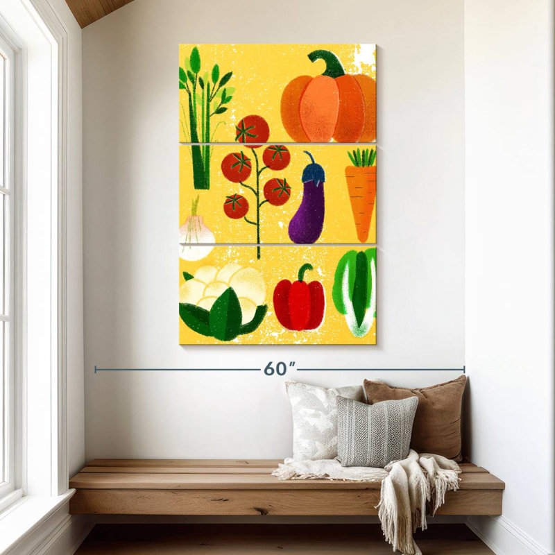 Yarlin Vegetable Variety, 50" H x 32" W