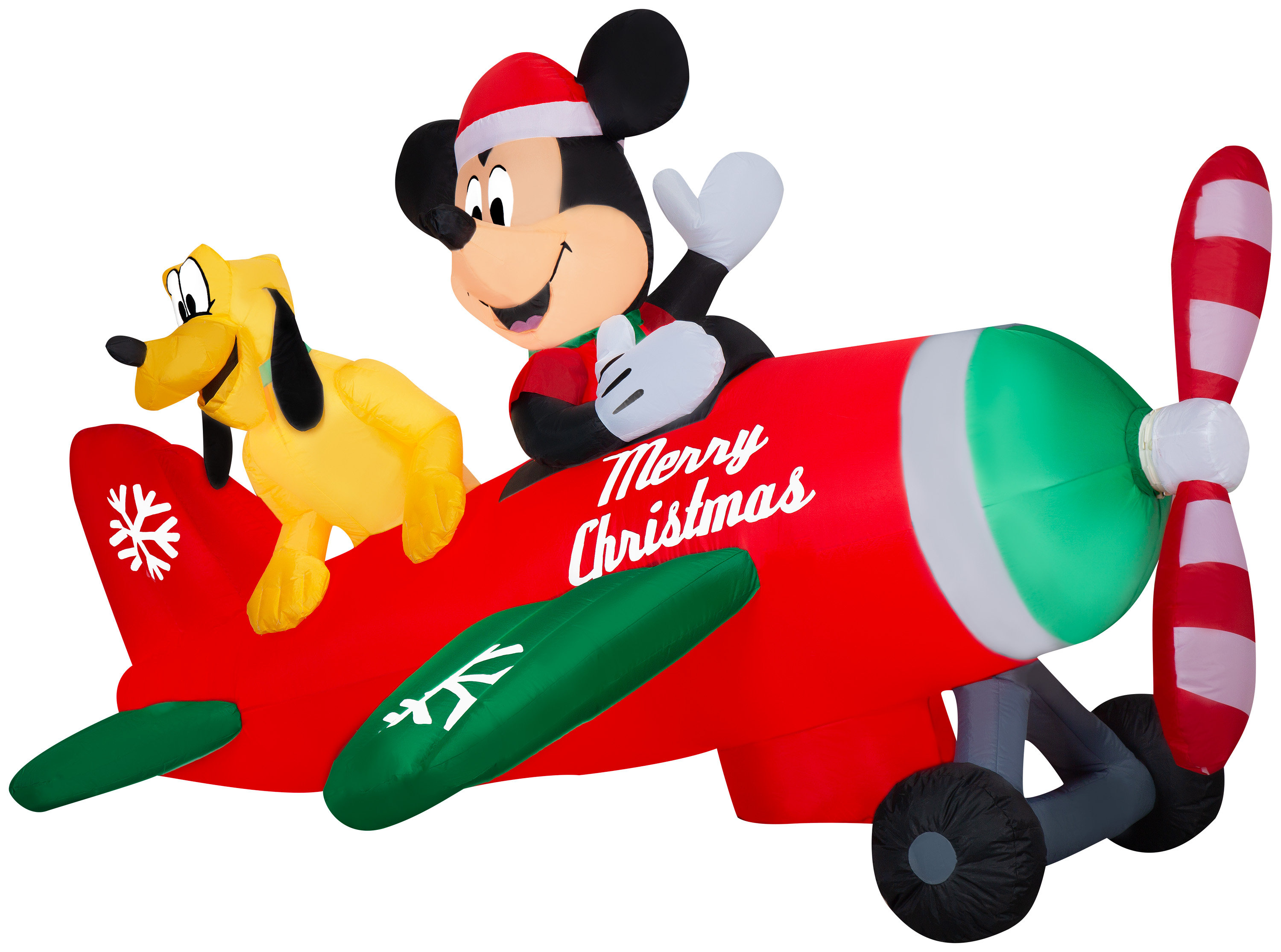 Gemmy Industries Animated Airblown-Mickey and Pluto Clubhouse Airplane ...