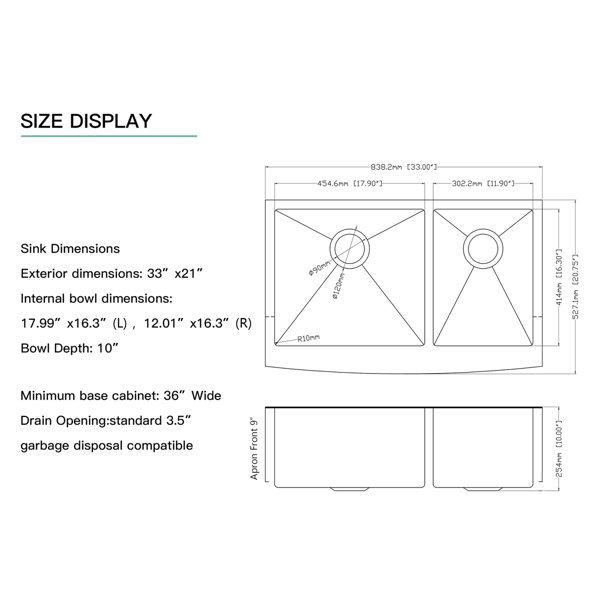 Dimensions du produit