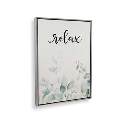 Relax Relax Leaves par lettrage et reproduction d'art