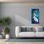  «Pelican On Blue» par Heather Gauthier, art mural sur toile, 20 po x 40 po