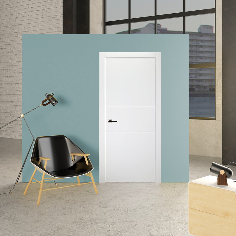 Panneau de porte 2H Palladio, Blanc noble, 28 po x 80 po
