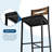 3-Piece Kitchen Table Set, 36" Dining Table with Storage Shelves & 2 Upholstered Chairs, Rustic Brown-882006228