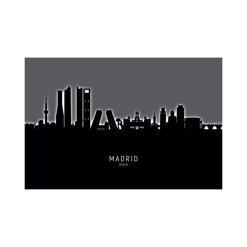 Madrid Spain Skyline by Michael Tompsett - Wrapped Canvas Print, 101.6 cm H x 66.04 cm W x 3.175 cm D