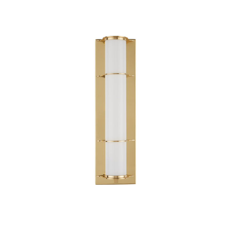 Blaine Bath Wall Sconce, Polished Brass