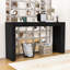 Console de style campagne moderne avec design en cascade, 2 tiroirs cachés et pieds robustes-1215712630