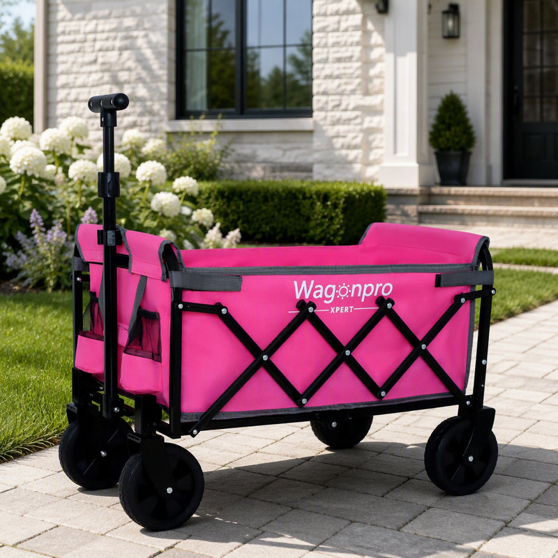 Chariot utilitaire extensible à double couche avec 100% d'espace supplémentaire - Chariot d'épicerie pour le camping, le magasinage, les sports, le jardinage, la pêche