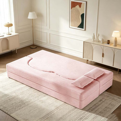 Modern Floor Sofa with 2 Pillows