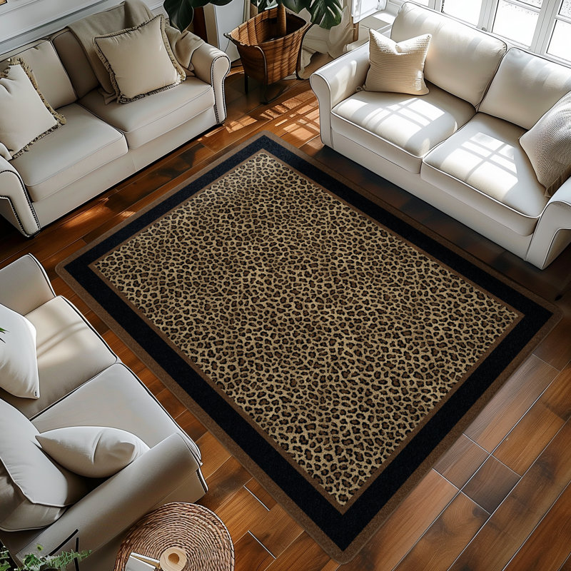 Tapis à imprimé léopard Millimben Legacy Innovations Zimbala, 7'8" x 10'9"
