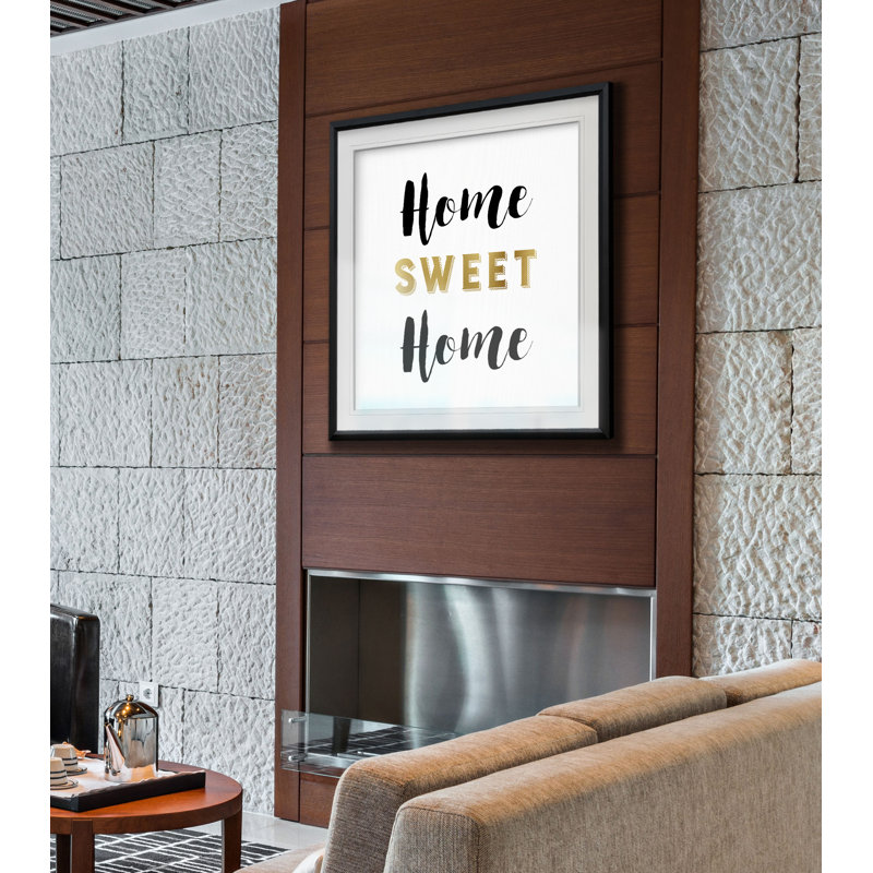 « home doux home », art textuel encadré, H 37 po x l 37 po x P 1,5 po, Cadre noir
