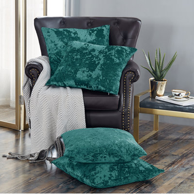 Crushed Velvet Throw Pillow Covers