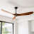 60" 3-Blade Solid Walnut Ceiling Fan Without Light– Remote, DC Motor, Indoor/Outdoor/Patio (Coastal/Farmhouse)-1145573914-1143960326